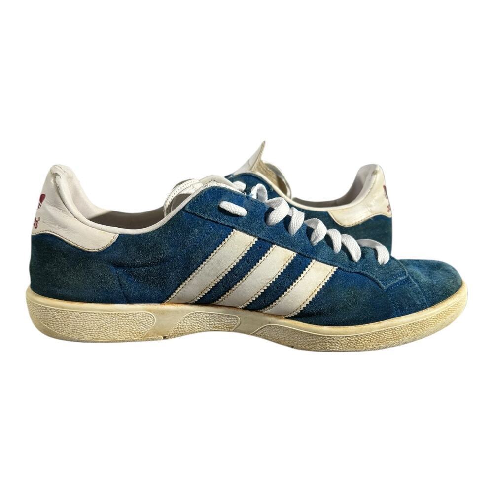 adidas Grand Prix Suede Blue White Classic Tennis Sneakers Men’s 11.5 Vintage - Picture 7 of 8